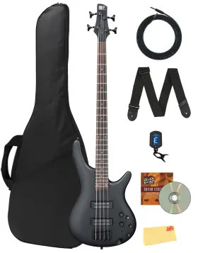 Sr300e Ibanez 840262255585 Sr Standard Electric Bass - Weathered Black With Gig Bag