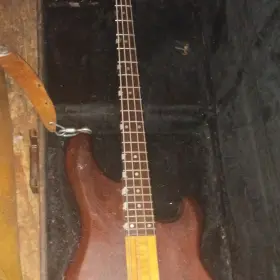 A880911 Ibanez Electric Bass Guitar 4 String Brown Solid Body With Case And Strap