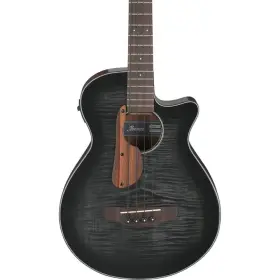 Aegb25etkh Ibanez Acoustic Electric Bass Transparent Black Sunburst High Gloss
