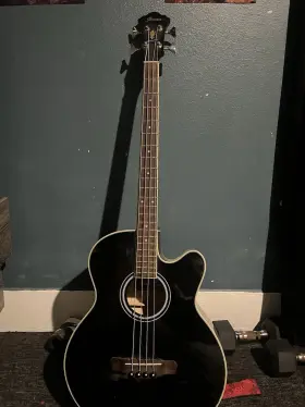 Aeq2t Ibanez Acoustic-electric Bass Guitar 4 String Black Right-handed