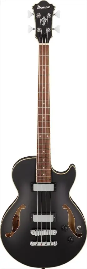 Agb200bkf Ibanez Model Artcore Acoustic Electric 4-string Bass Guitar Black Flat
