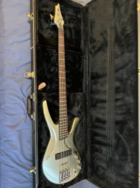 Eda900 Ibanez Ergodyne 4 String With Hard Case Excellent Silver Made In Korea