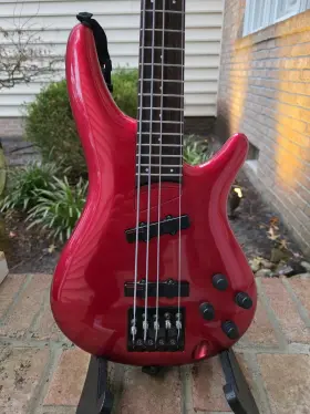Sr05 Ibanez Video 5 String 9v Active Bass Guitar W Orig Case 1988 Super Rare