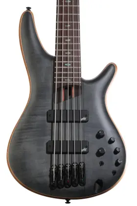 Sr1455dwtgf Ibanez Premium Sr1455dw 5-string Electric Bass Guitar - Transparent Gray Flat