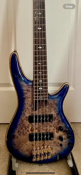 Sr2605cbb Ibanez Premium Sr2605 Bass Guitar - Cerulean Blue Burst. 5 String