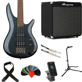 Sr300eiptampbn Ibanez Standard Sr300e Bass Guitar And Ampeg Rb-108 Amp Bundle - Iron Pewter