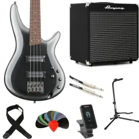 Sr300emgbampbn Ibanez Standard Sr300e 4-string Bass Guitar And Ampeg Rb-108 - Midnight Gray