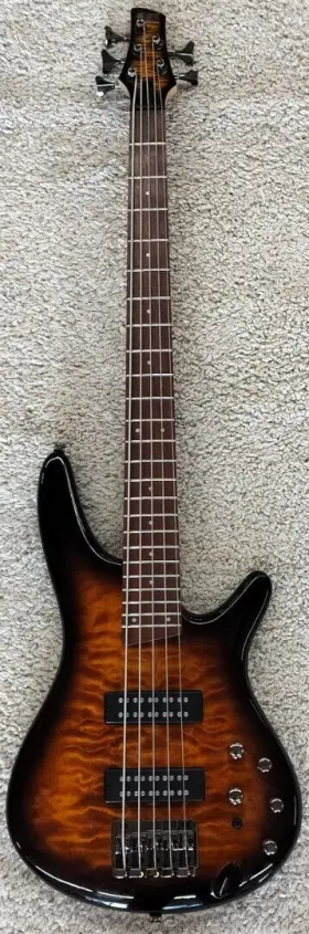 Sr405eqmdeb Ibanez Sr405eqm 5-string Electric Bass Guitar In Dragon Eye Burst Gloss Gig Bag