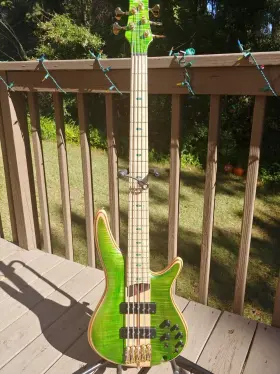 Sr5fmdx Ibanez 2021 5-string Bass- Emerald Green Low Gloss