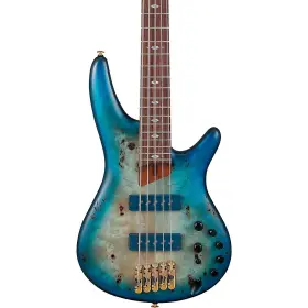 Sr6605gfb Ibanez Prestige Sr6605 5-string Electric Bass Guitar Ghost Fleet Blue Burst