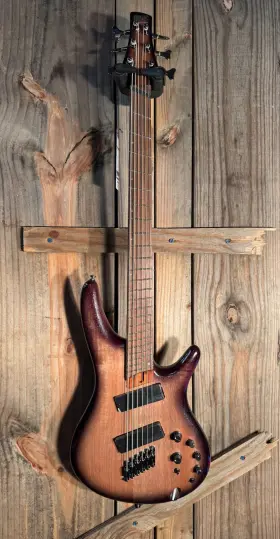 Src6mssbl Ibanez 2023 Src6msbl Sr Series 6-string Electric Bass In Black Stained Burst