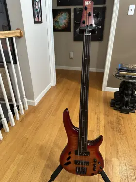 Srd900f Ibanez 4-string Fretless Bass Guitar Brown Topaz Burst Low Gloss