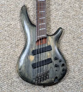 Srff805-bks Ibanez Soundgear Srff805 Multi-scale 5-string Bass - Fanned Frets Bartolini Pus