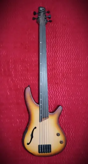Srh505fnnf Ibanez Srh505f Fretless Bass Guitar 2023 - Natural Browned Burst Flat