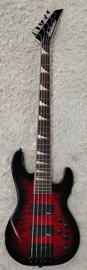 2919020502 Jackson Js Series Js3vq 5-string Electric Bass Guitar Transparent Red Burst