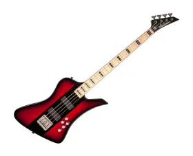 2919191590 Jackson Used X Series Signature David Ellefson Kelly Bird Iv Bass - Red Stripe