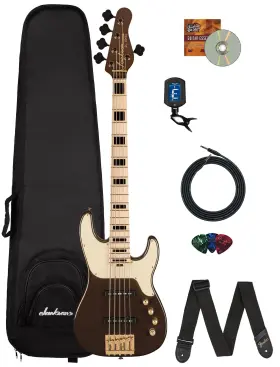 Jackson 840262239523 Adam Blackstone Inch Gladys Concert 5-string Bass Guitar - Black Stone With I