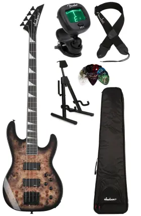 Cb4js3pbbessbn Jackson Js Series Concert Bass Cb Js3p Guitar Essentials Bundle