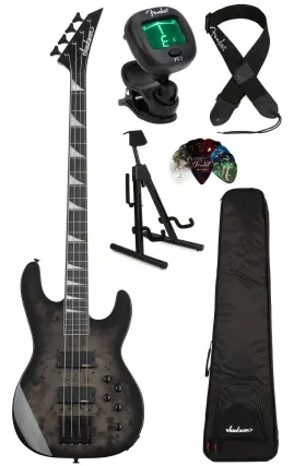 Cb4js3ptbkesbn Jackson Js Series Concert Bass Cb Js3p Guitar Essentials Bundle