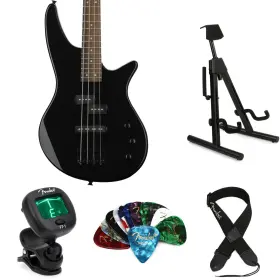 Js2gbessbun Jackson Spectra Js2 Bass Guitar Essentials Bundle - Gloss Black