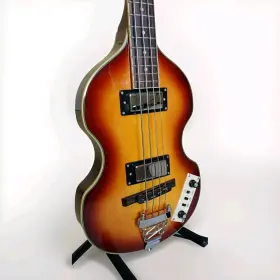 Jtb-2b-vs-a Jay Turser Jtb-2b Violin Shaped Bass Semi Hollow - Vintage Sunburst Finish