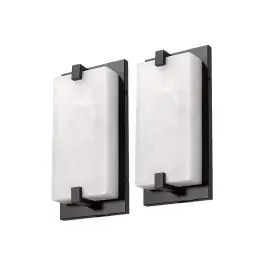 Jazava 760532040355 Panish Marble 12.6 Inch 1 Light Gold Led Vanity With Dimmable Featur