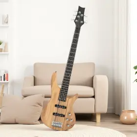 Jt-80064357 Juhomiee Ib 5-string Jazz Bass Set With Amp - J-pickups Basswood Body Maple Neck Natural