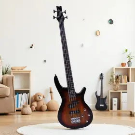 Jt-05209612 Jutoop Ib 4-string Electric Bass Guitar Set - Basswood Dual Open Sss Pickups Sunburst