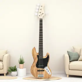 Jt-44996717 Jutoop 5-string Jazz Bass Electric Guitar Set - Basswood Body Ss Pickups And Natural