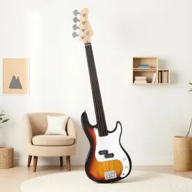 Jt-22201043 Jutrend 4-string P-bass Electric Guitar Set - Basswood Ss Pickups Fretless And Sunburst