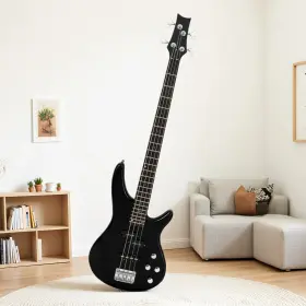 Jt-42778381 Jutrend Ib 4-string Electric Bass Guitar Set - Basswood Black And Dual Open Sss Pickups