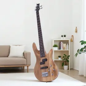 Jt-51687820 Jutrend Ib 4-string Electric Bass Guitar Set - Basswood Natural And Dual Open Sss Pickups