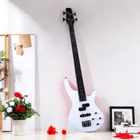 Jt-52134295 Jutrend Ib 4-string White Dual Single-coil Electric Bass Guitar - Rosewood Fretboard