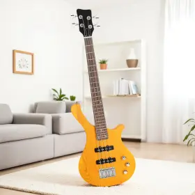 Jt-58634709 Jutrend 4-string Electric Bass Guitar Set - Mahogany Body 36-inch Ss Pickups And Yellow