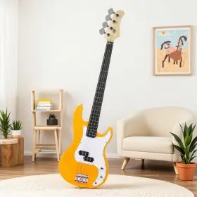 Jt-75360693 Jutrend 4-string P-bass Electric Guitar Set - Basswood Yellow And Dual Open Ss Pickups