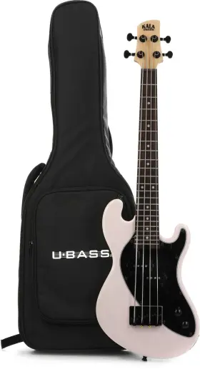 Kala 812040011027 Solidbody U-bass Electric Bass Guitar - Pale Pink