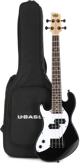 Kala 812040011065 Solidbody U-bass Left-handed Electric Bass Guitar - Black