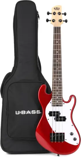 Kala 814017029974 Solidbody U-bass Electric Bass Guitar - Red