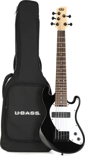 Ubass-sb5-bk-fs Kala Solidbody U-bass 5-string Electric Bass Guitar - Black