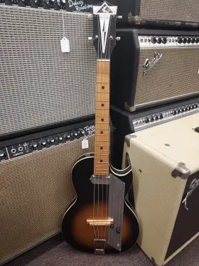 K5961 Kay 1960 Value Leader Ultra Short Scale Hollowbody Bass Guitar Usa