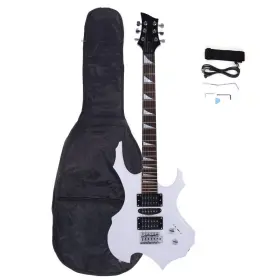 Kcelarec 762102127749 36 Inch Beginner Flame Shaped Electric Guitar Starter Kit With Bag Shoulder