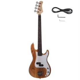 Kcelarec 768788113588 Electric Bass Guitar Full Size 4 String 46 Inch Burlywood