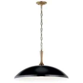 Kichler 783927045056 Delarosa 1-light Pendant Updated Traditional Light In Black And Champag