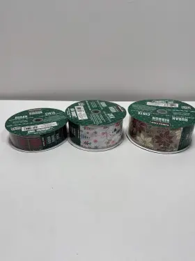 Kirkland 196633865298 3 Wire-edged Ribbon Assorted Colors 2.5 Inch 1.5 Wide 50 Yd