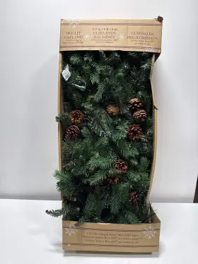 Kirkland 804606894397 2.7 M 9 Ft. Pre-lit Garland With 15 Dual Color Led Lights