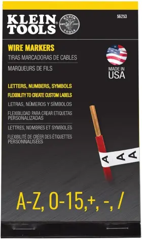 56253 Klein Tools Wire Marker Book Black Letters Numbers And Symbols