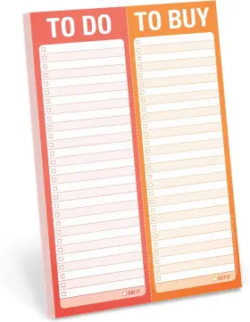 11984 Knock 1-count To Do/to Buy Perforated Note Pad Do List And Grocery