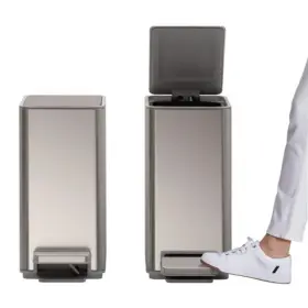 Kohler 195711185747 2 X 6l Stainless Steel Step Trash Bin Soft-close Lid Durable