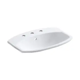 Kohler 650531266187 Cimarron 23 Inch X 17.88 Drop-in Bathroom Sink In White Vitreous China