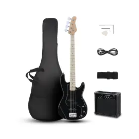 Kt-ebguitar-535 Ktaxon 4 String Bass Guitar Kit Full Size Starter With 20w A